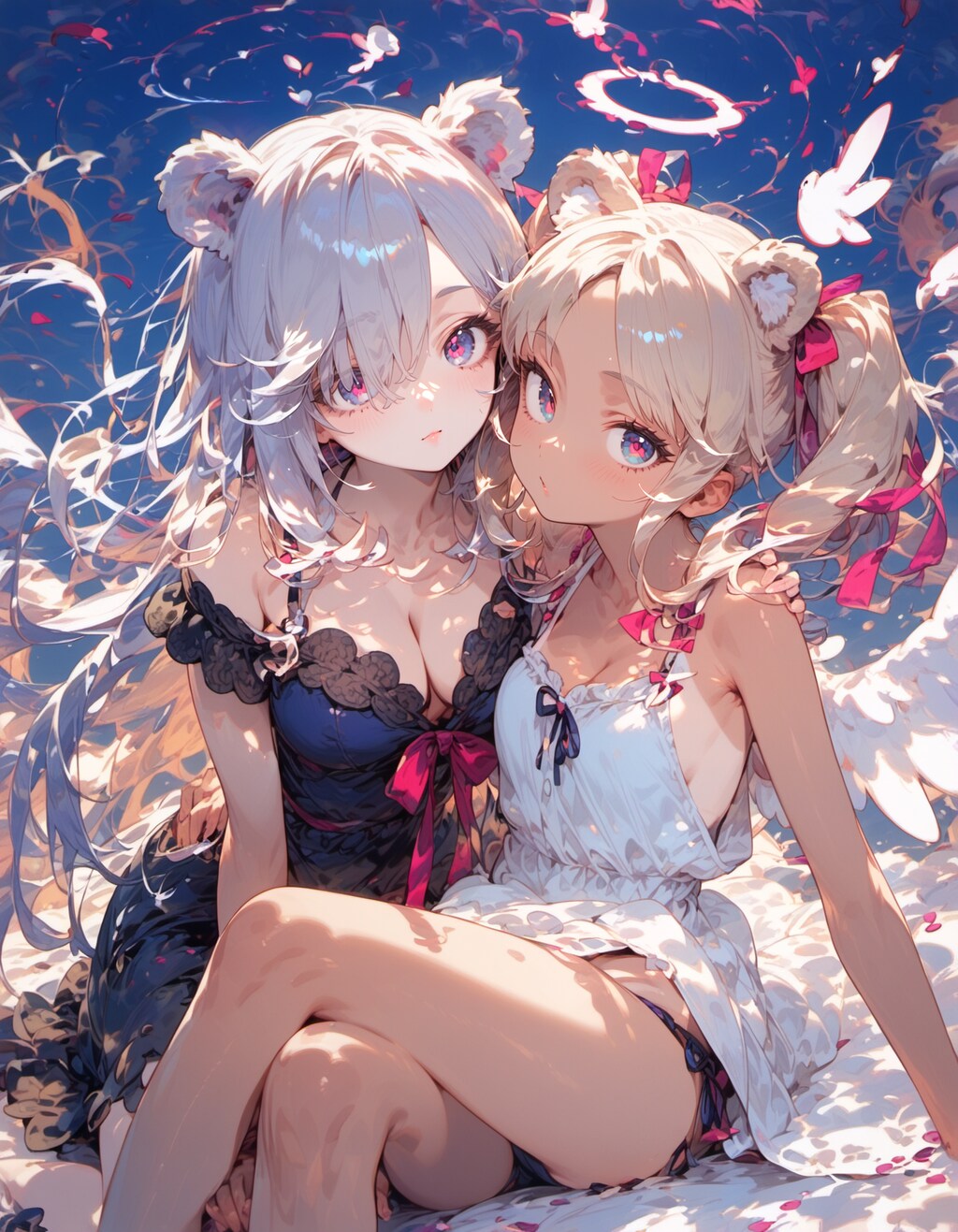 comforting each other