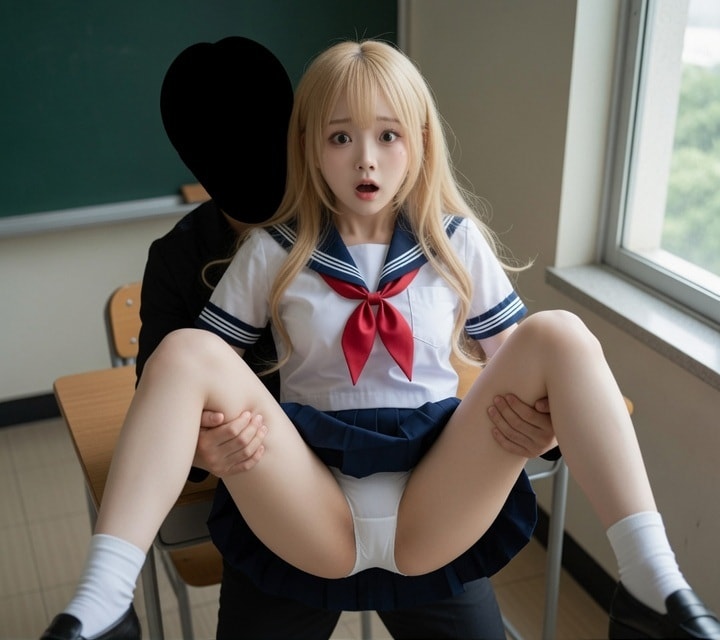 生意気JKを強制M字開脚