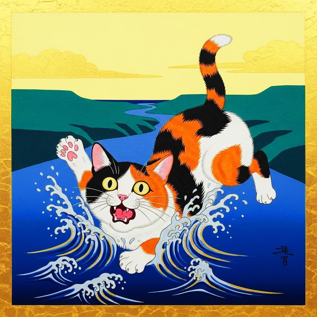 浮世絵・猫十態