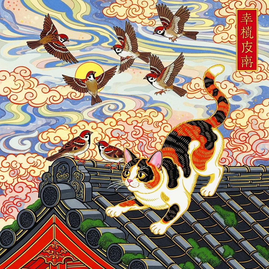 浮世絵・猫十態