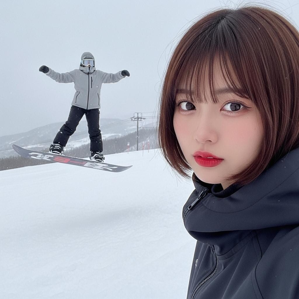 年末はスノボー