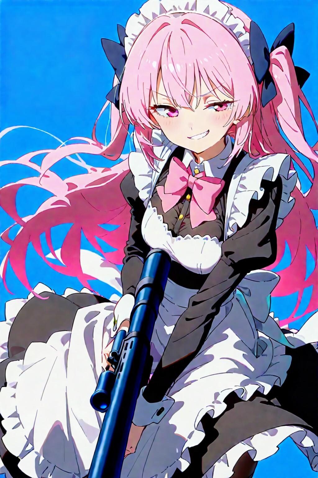 ドヤ顔な、ピンク髪お姉やん