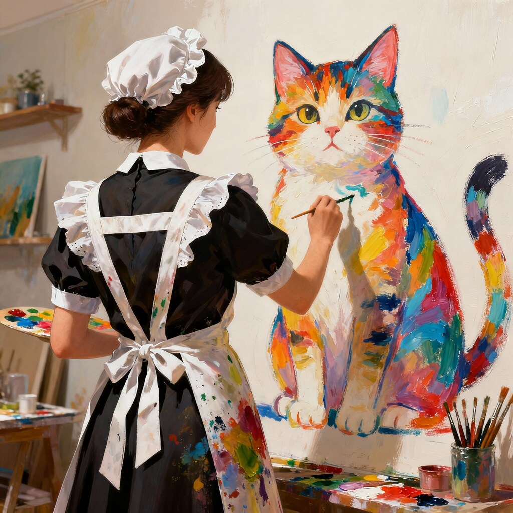 お絵描きメイドさん