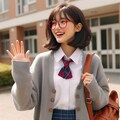 眼鏡女子 楓のみんなにおはよう 4枚目