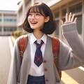 眼鏡女子 楓のみんなにおはよう 3枚目
