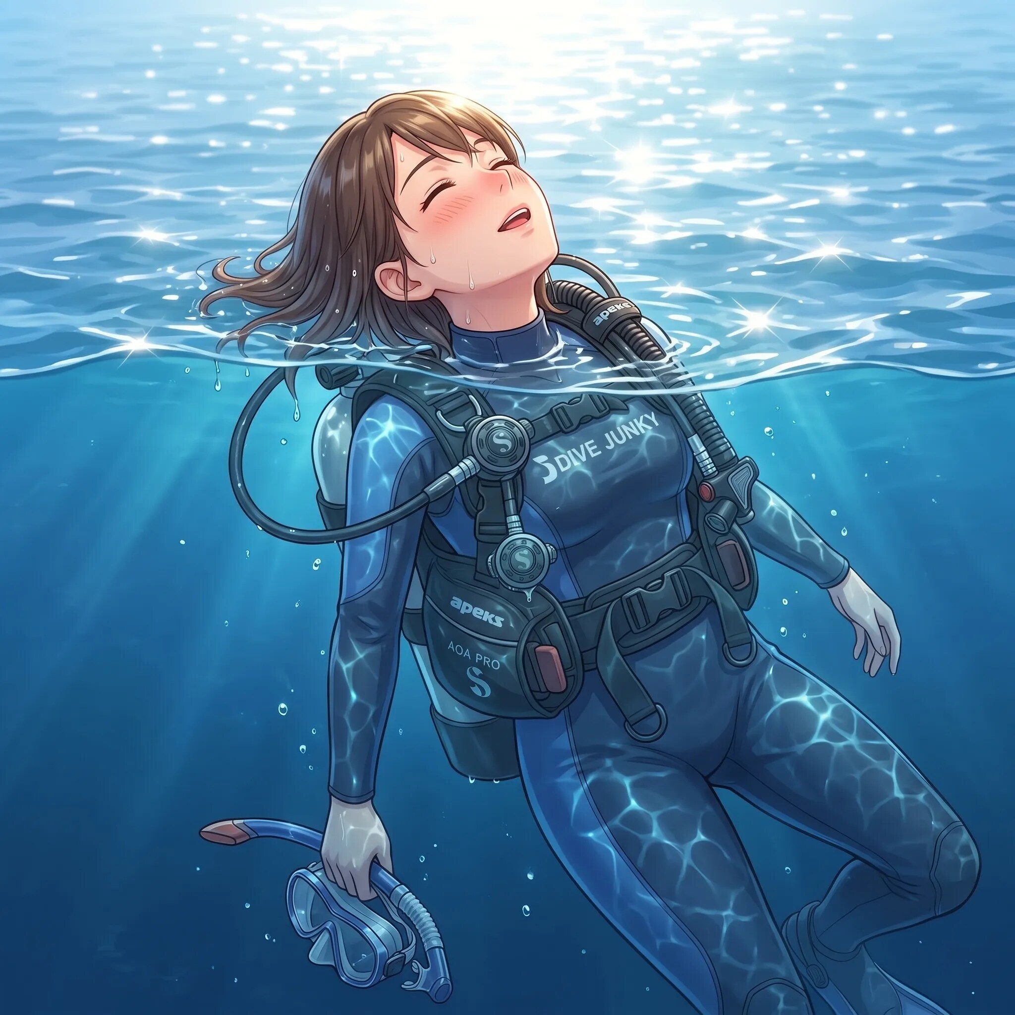 やっぱり上の空気は美味しいね♪それにいい天気 | の人気AIイラスト・グラビア