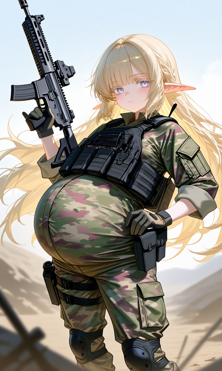 異世界ミリタリー妊婦シリーズその３８ | の人気AIイラスト・グラビア