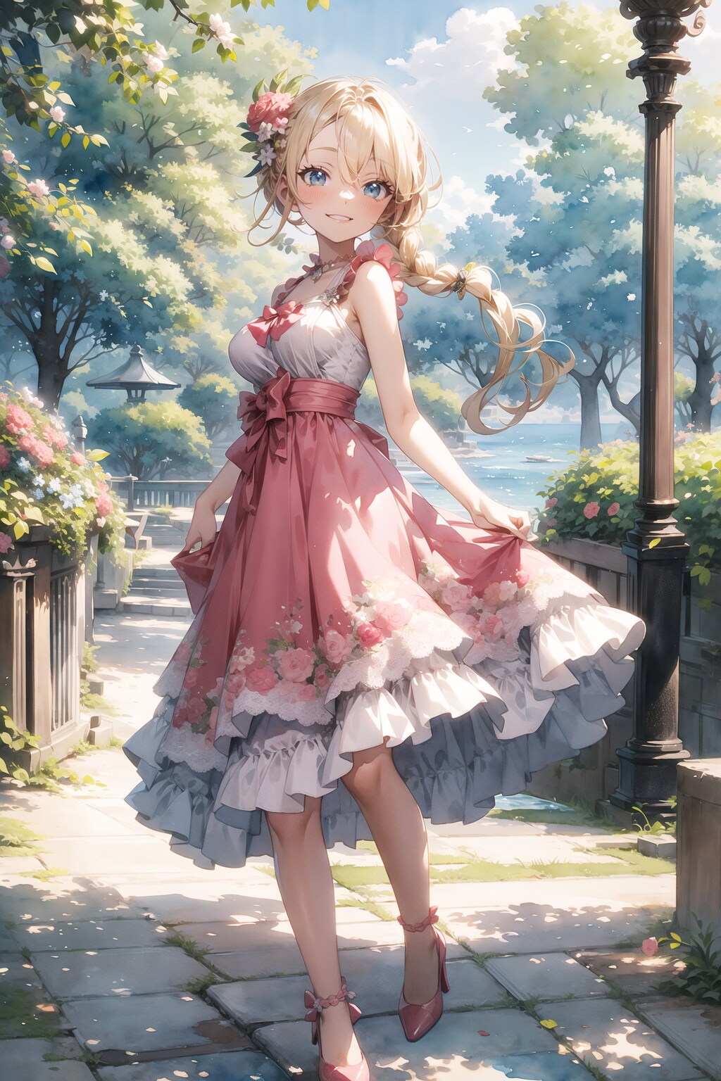 初夏のドレス少女