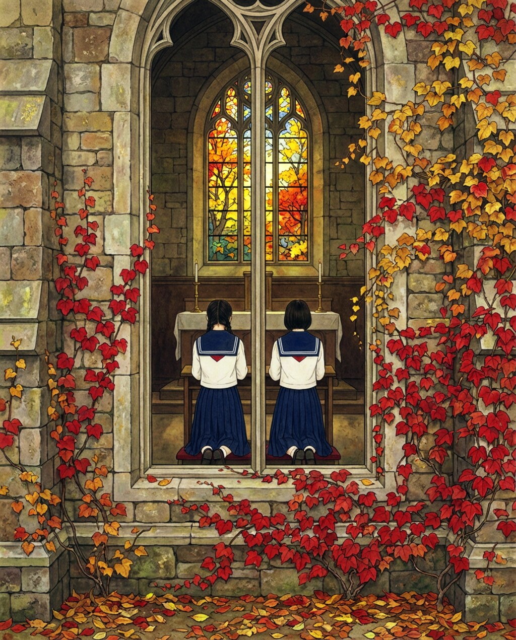 蔦の絡まるチャペルで