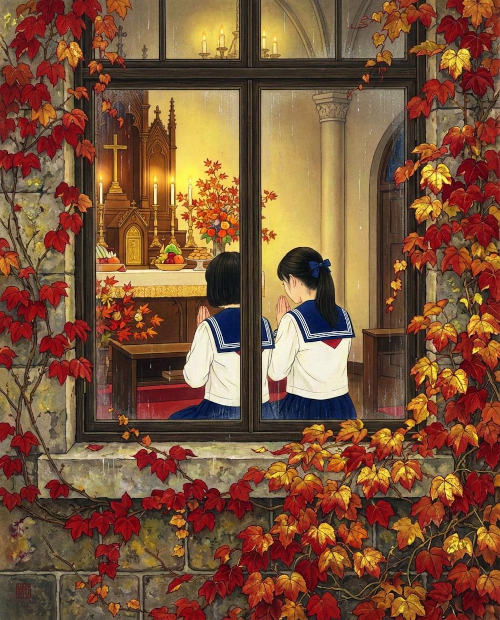 蔦の絡まるチャペルで