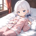 白髪ちゃんa1-寝起き 3枚目