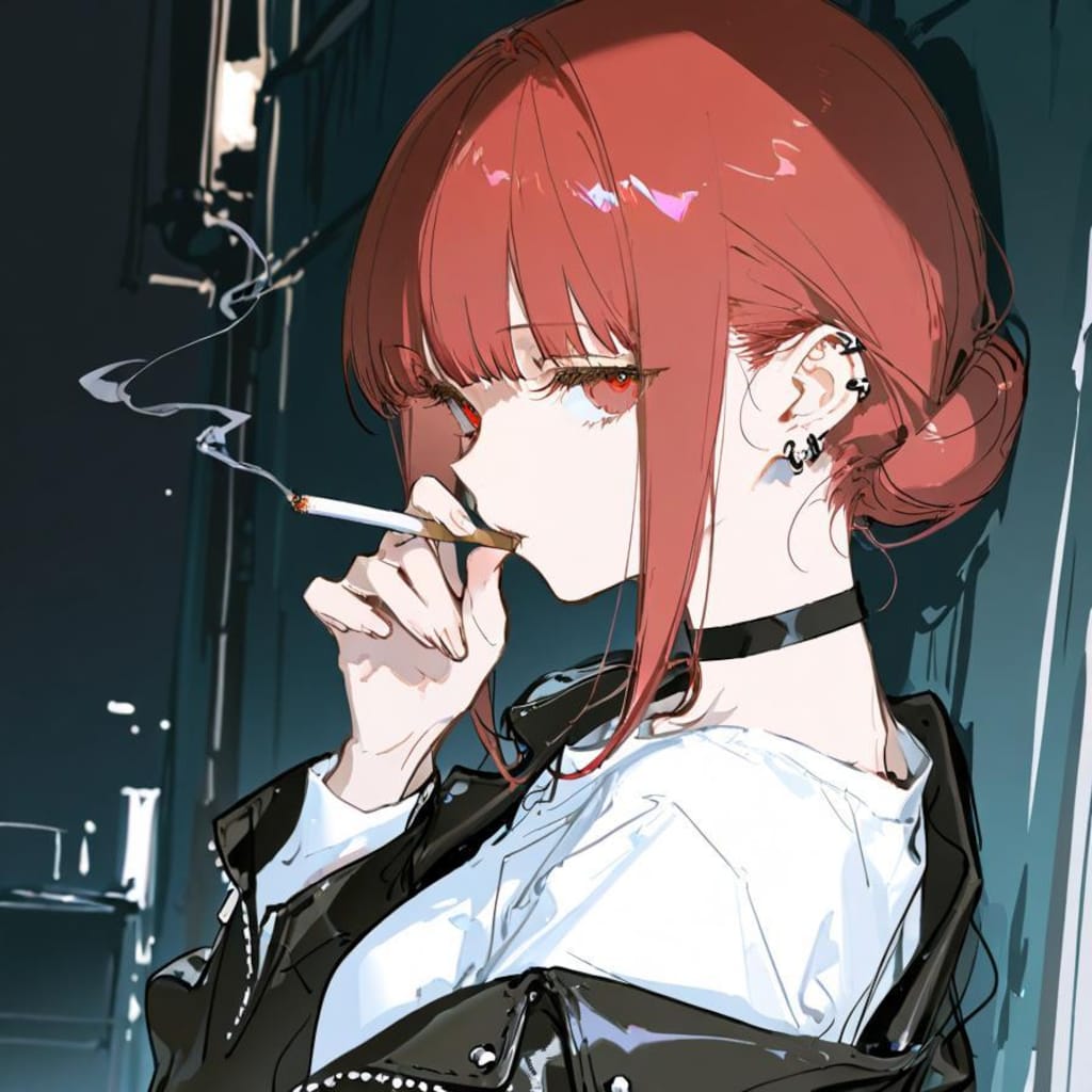 路地裏でもヤニ吸う田山さん🚬