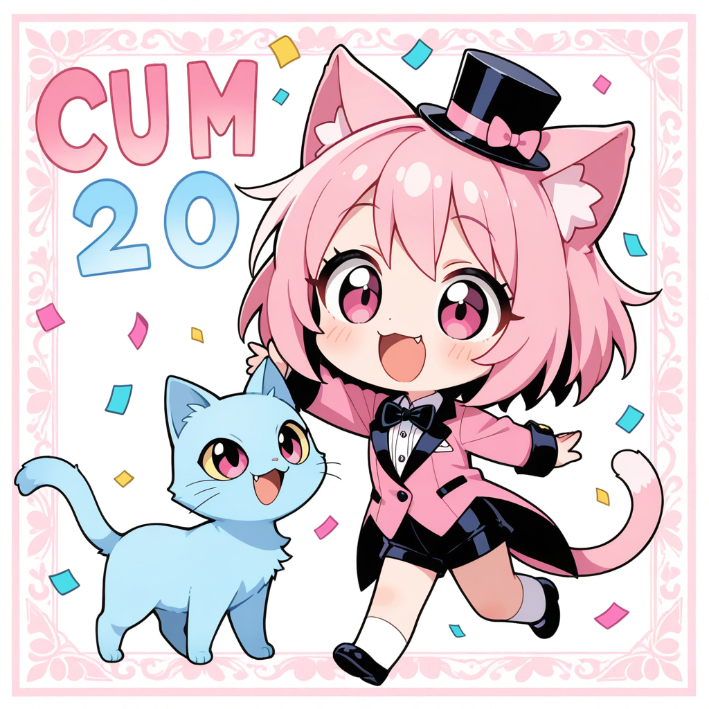 ねこちゃんシルクハット