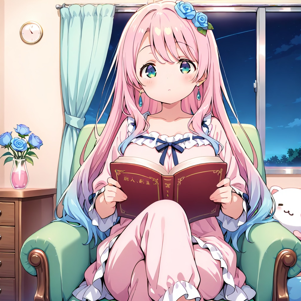 本を読むこまのちゃん | の人気AIイラスト・グラビア