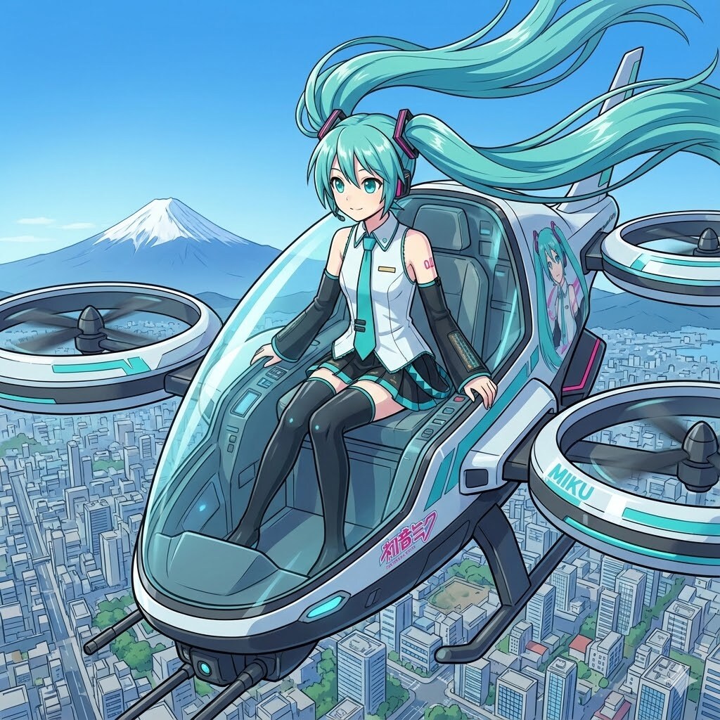 空飛ぶクルマで空中散歩