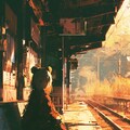 電車待ち✖︎くま娘🐾 5枚目