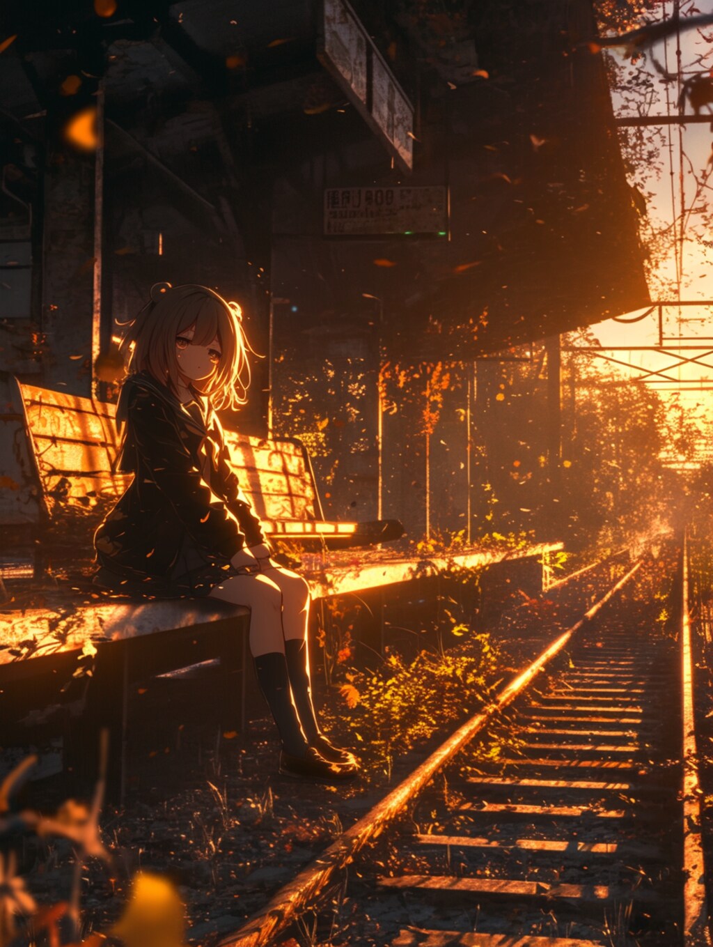 電車待ち✖︎くま娘🐾