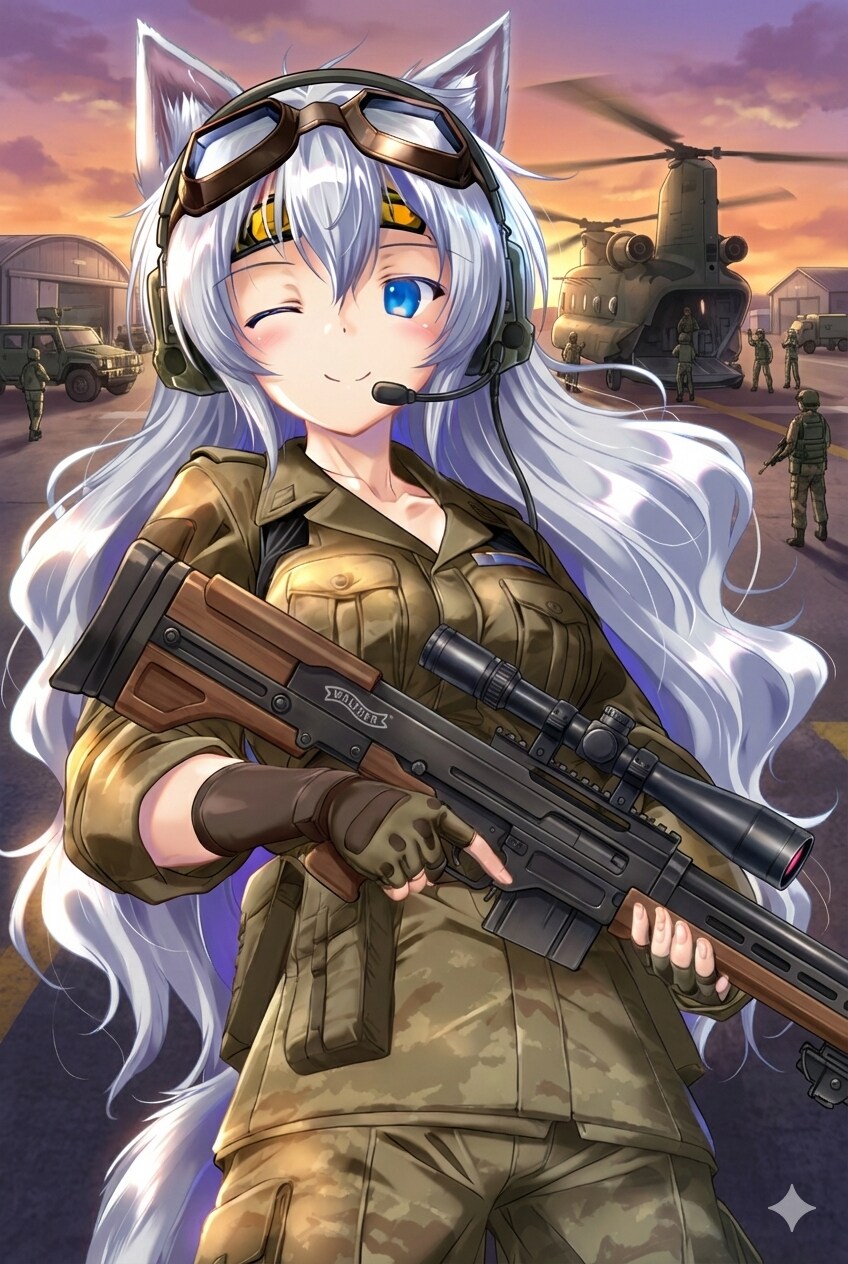 FAカモフラウルフちゃん🐺✨ | の人気AIイラスト・グラビア