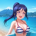 沼津なビーチでサーフィン果南👙🏄‍♀️🏖️🗻❤️ 4枚目