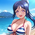 沼津なビーチでサーフィン果南👙🏄‍♀️🏖️🗻❤️ 2枚目