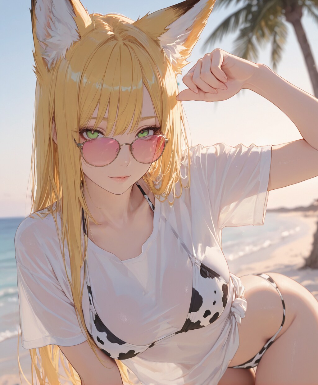 牛柄のきつねさん