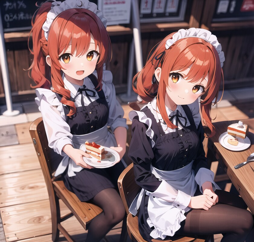 喫茶メイド休憩中
