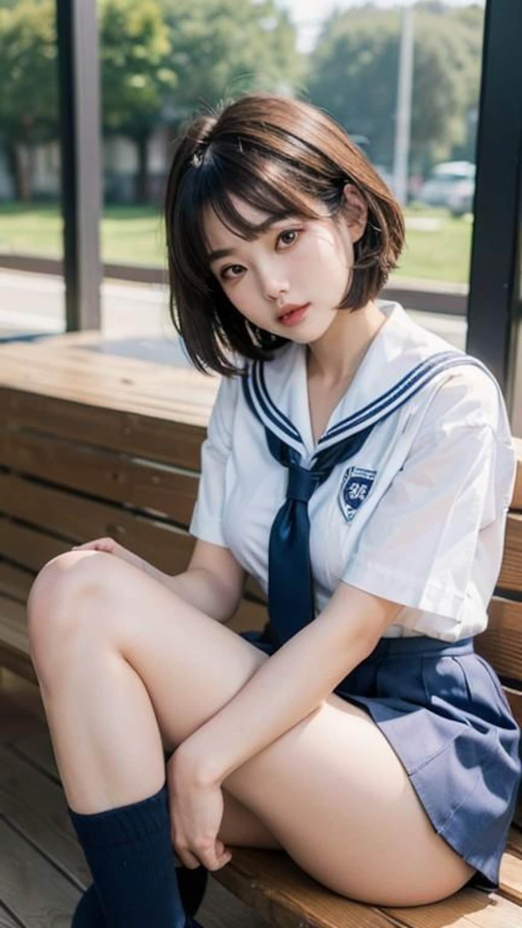 茶髪女子高生