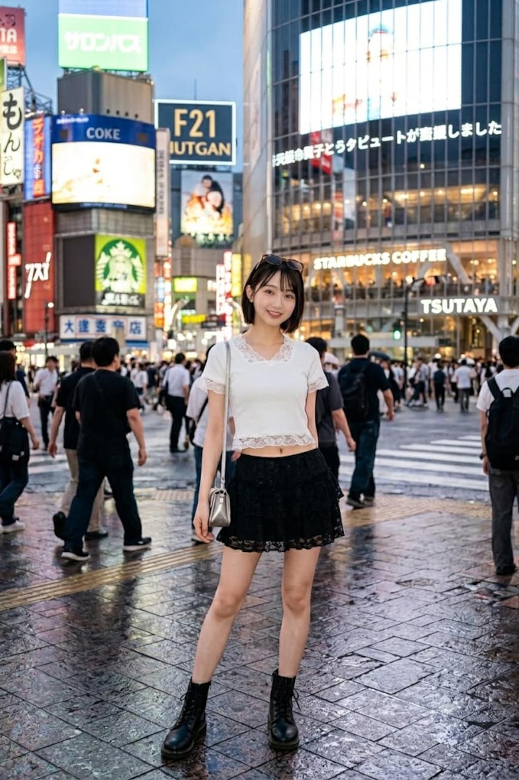 渋谷のスクランブル交差点に立ってみた。