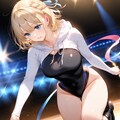 金髪ショート新体操美少女 2枚目