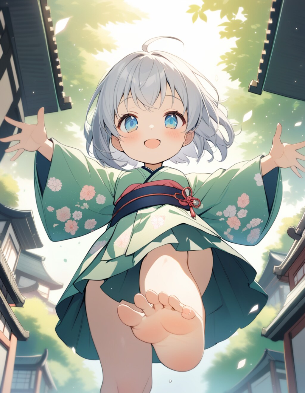 着物を着た少女