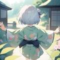 着物を着た少女 4枚目