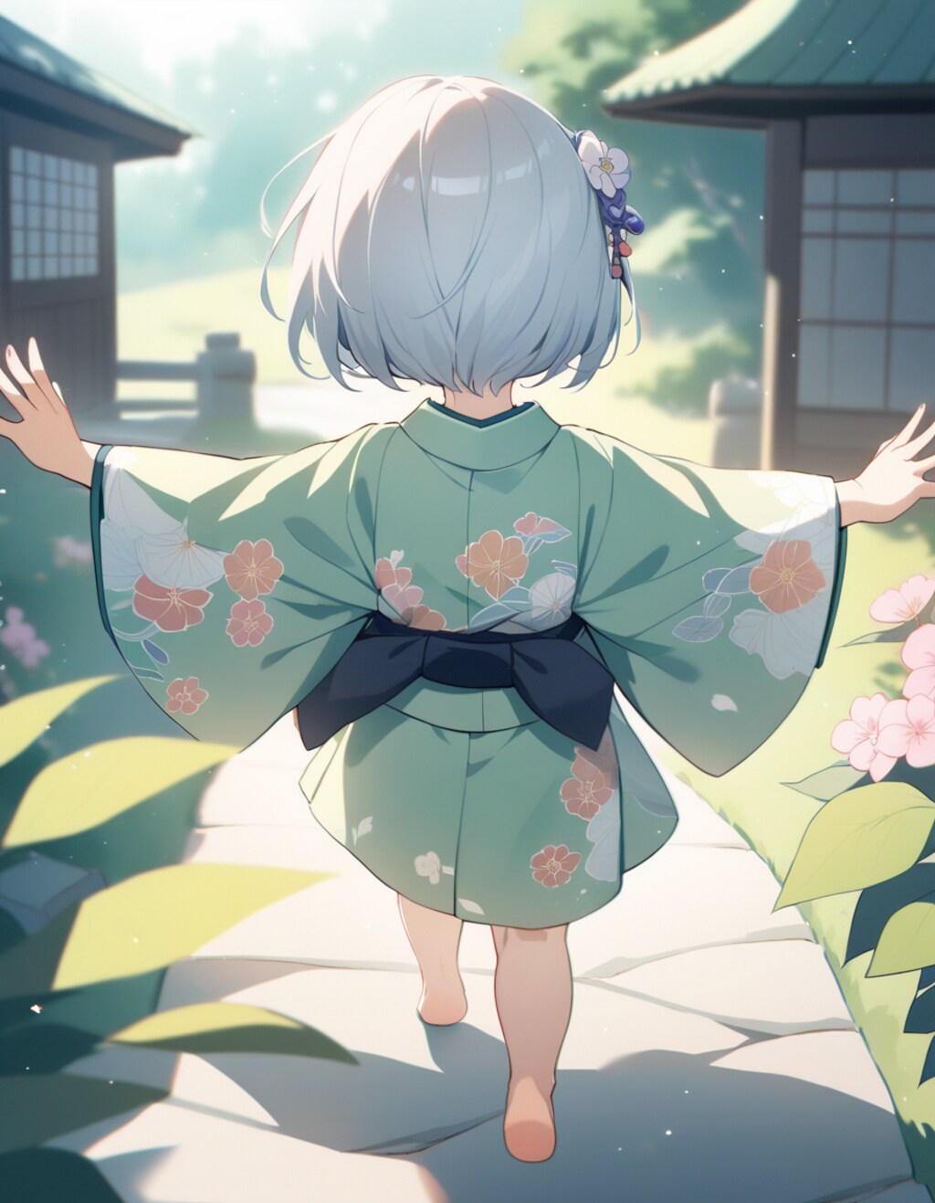 着物を着た少女
