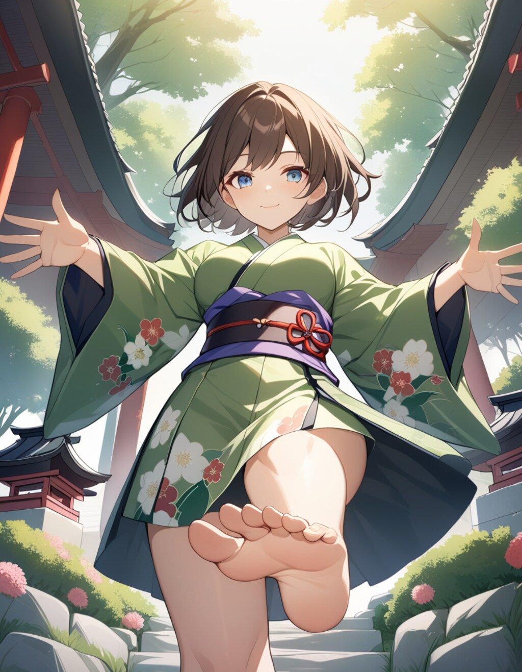 着物を着た少女