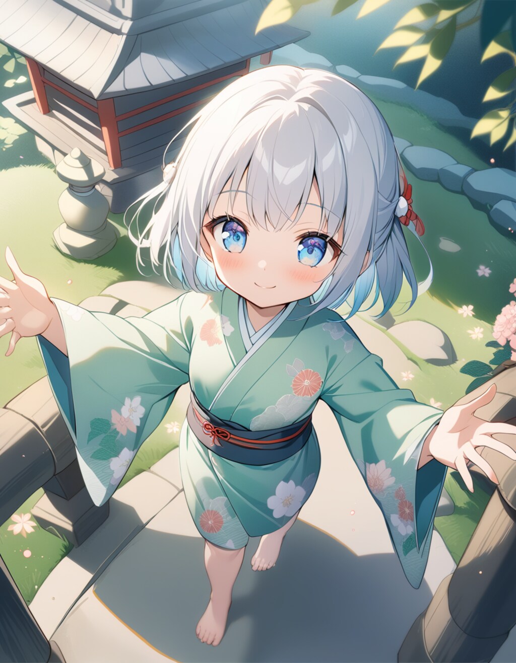 着物を着た少女