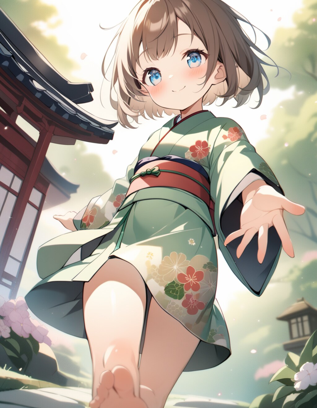 着物を着た少女