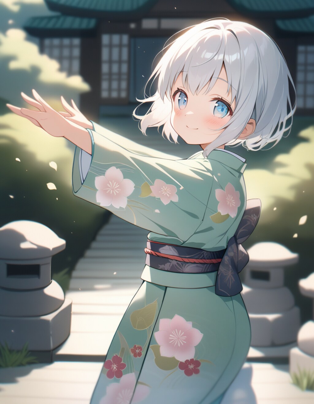 着物を着た少女