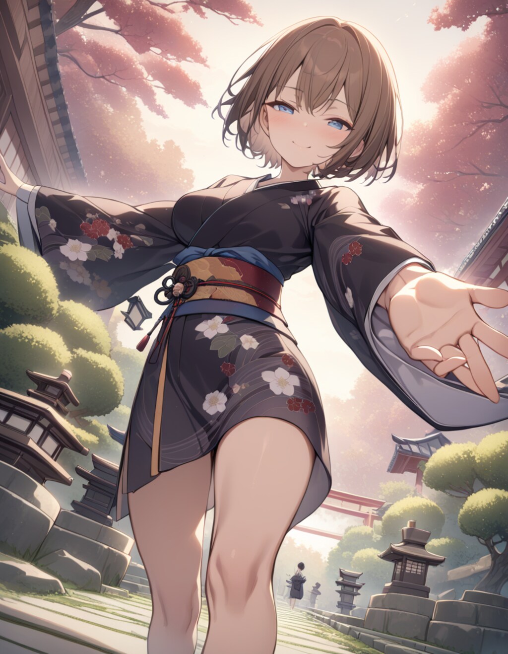 着物を着た少女