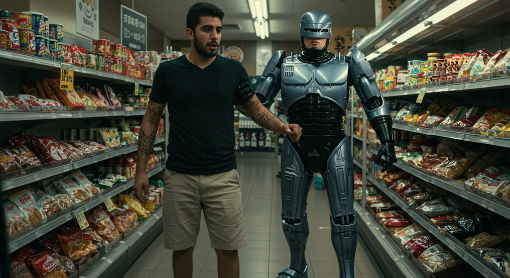 迷惑な客を成敗