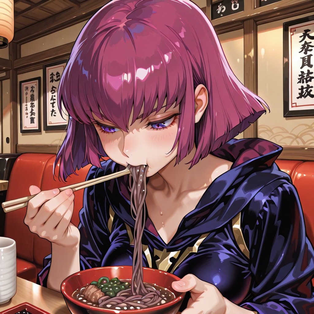 蕎麦を食べるハマーン様。 | の人気AIイラスト・グラビア