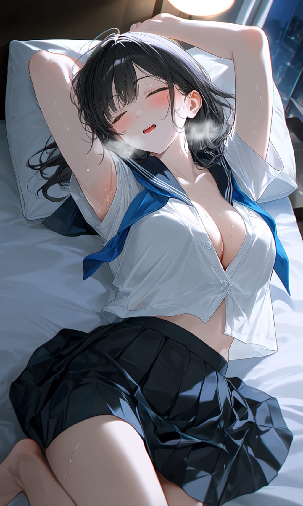 ホテル・制服・ベッド①
