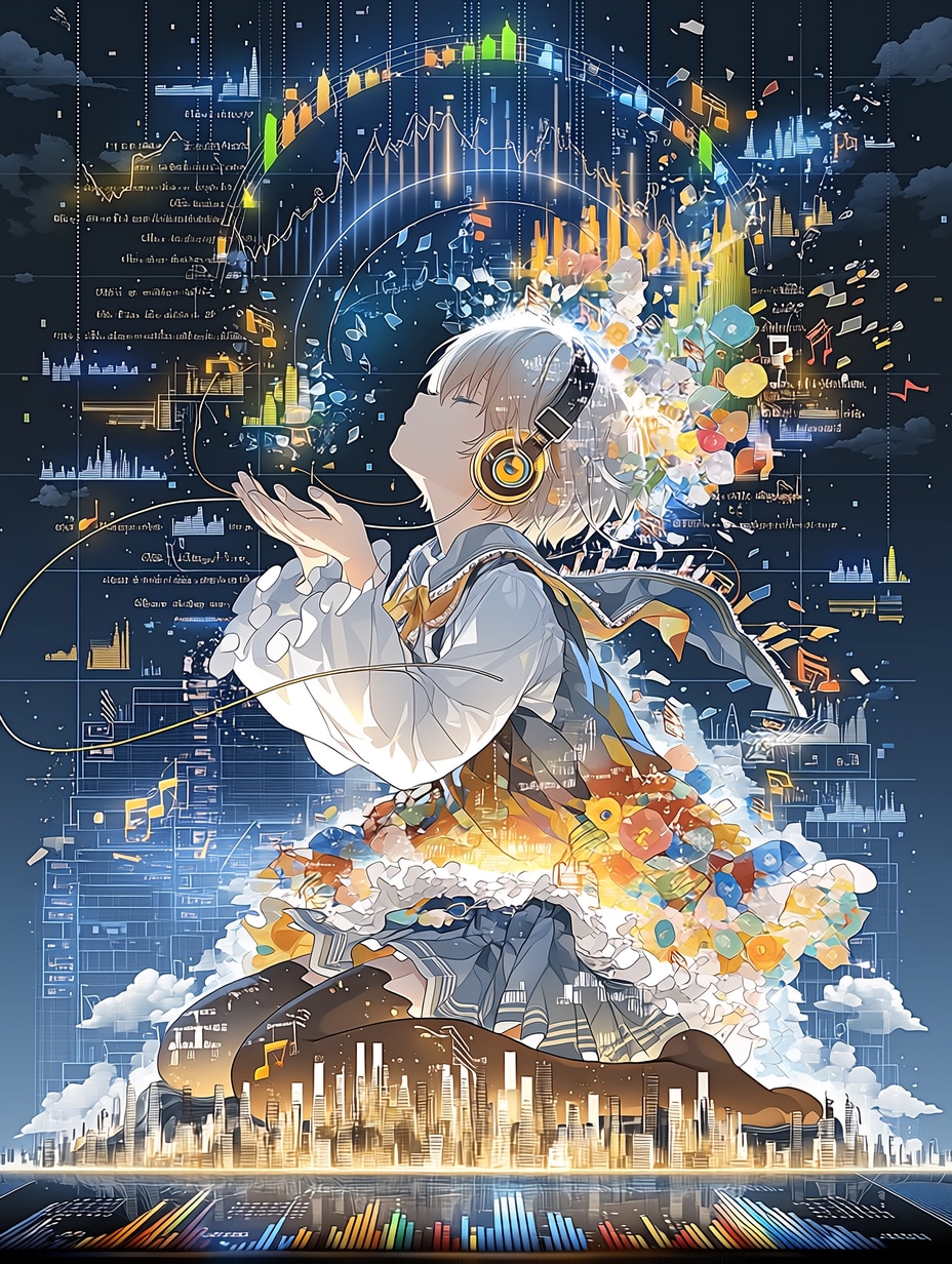 音楽に包まれた世界 | の人気AIイラスト・グラビア