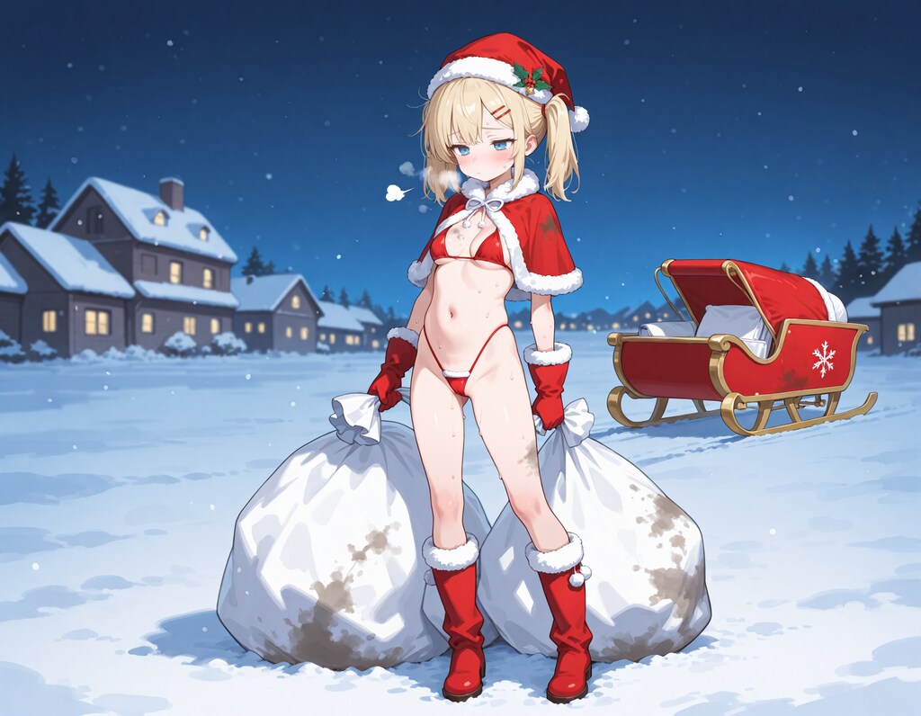 2025クリスマスのサンタ少女
