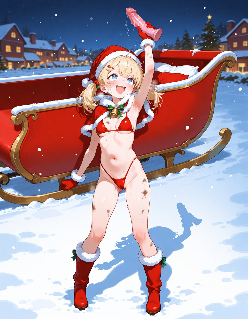 2025クリスマスのサンタ少女