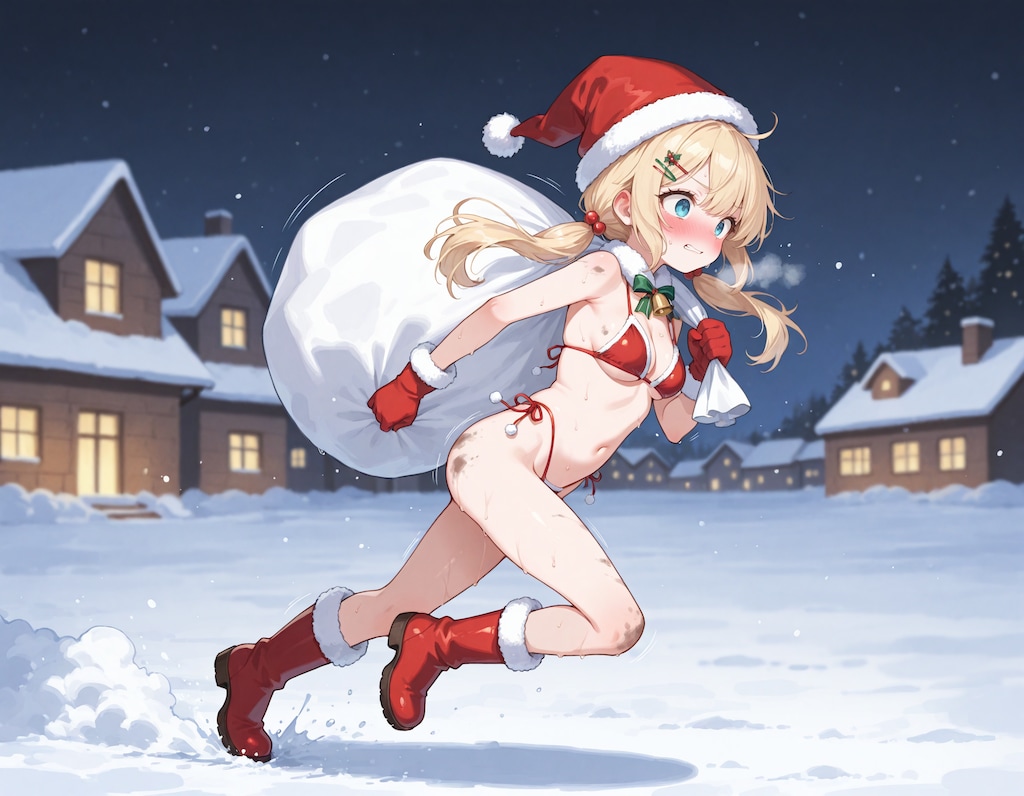 2025クリスマスのサンタ少女