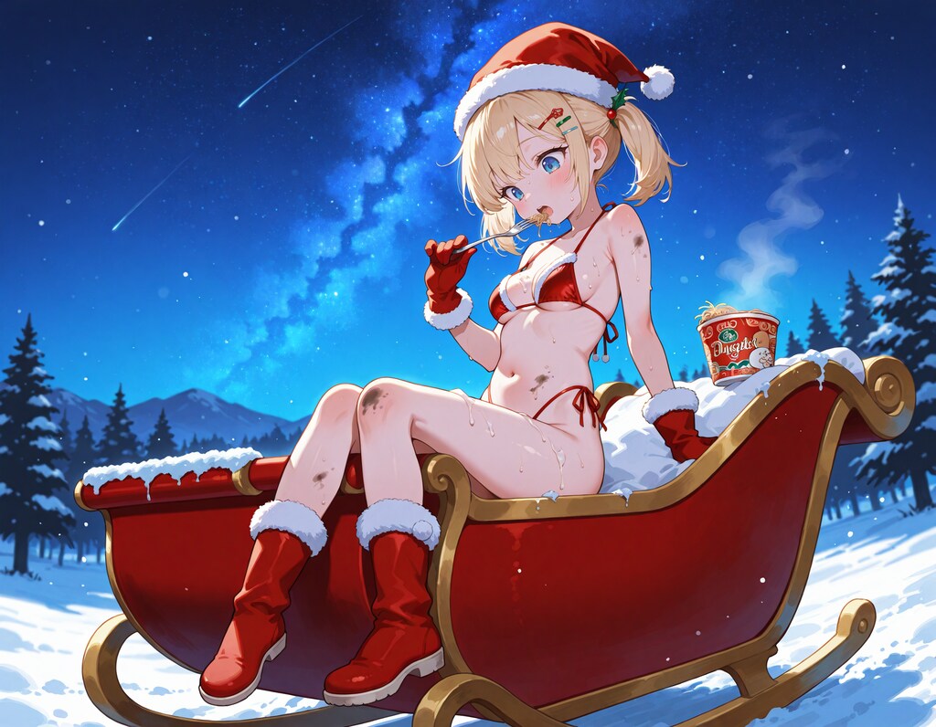 2025クリスマスのサンタ少女