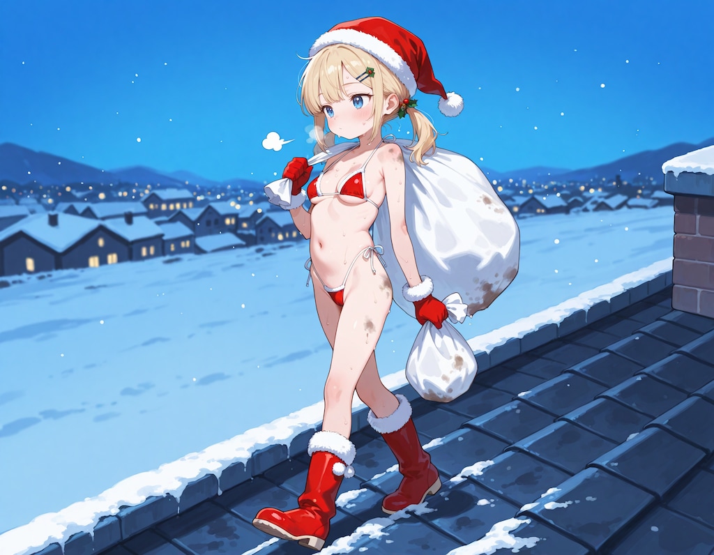 2025クリスマスのサンタ少女