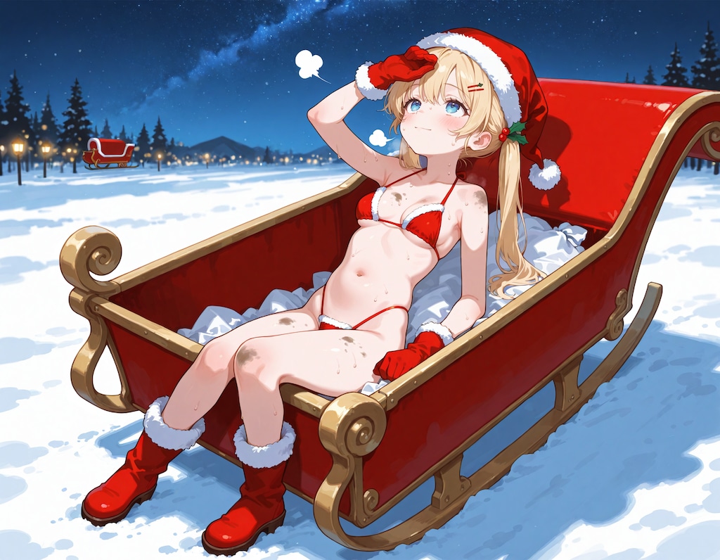 2025クリスマスのサンタ少女