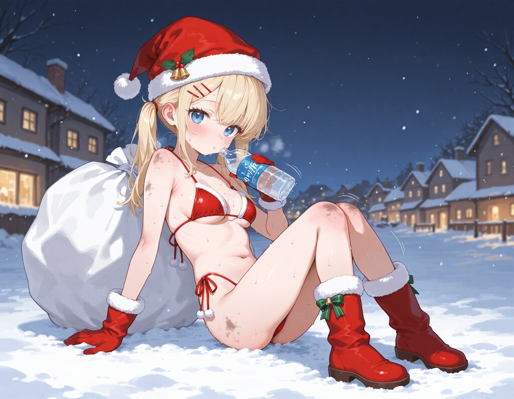 2025クリスマスのサンタ少女