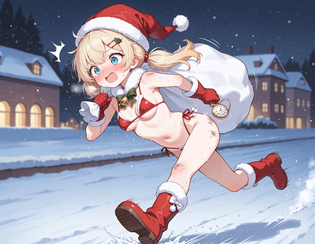 2025クリスマスのサンタ少女