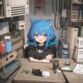 青髪パーカー 3枚目